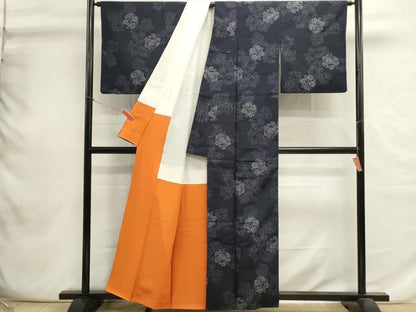 平和屋着物■上質な紬　舞花文　正絹　逸品　DABI0757cd