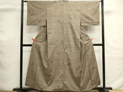 平和屋着物■上質な紬　唐草文　正絹　逸品　未使用　DABI0761cd