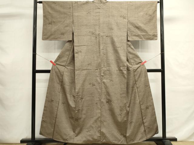 平和屋着物■上質な紬　唐草文　正絹　逸品　未使用　DABI0761cd