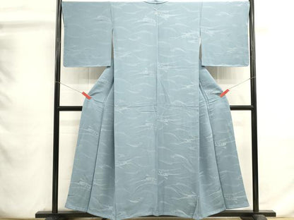平和屋着物■上質な小紋　流水花文　正絹　逸品　DABI0762cd