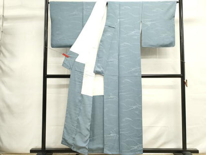平和屋着物■上質な小紋　流水花文　正絹　逸品　DABI0762cd
