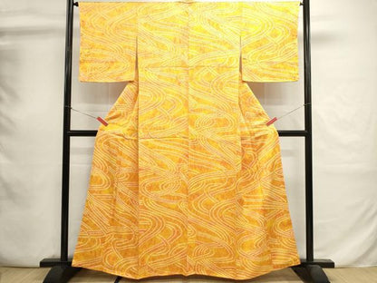 平和屋着物■上質な小紋　絞り　流水文　暈し染め　正絹　逸品　未使用　DABI0766cd