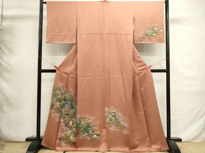 平和屋着物■訪問着　風景文　暈し染め　金彩　正絹　逸品　DABI0772cd