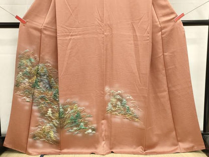 平和屋着物■訪問着　風景文　暈し染め　金彩　正絹　逸品　DABI0772cd