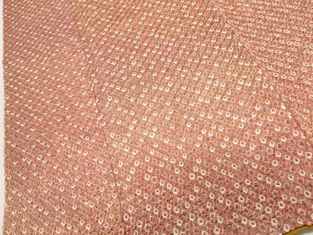 平和屋着物■上質な小紋　総絞り　鹿の子文　暈し染め　正絹　逸品　DABI0774cd