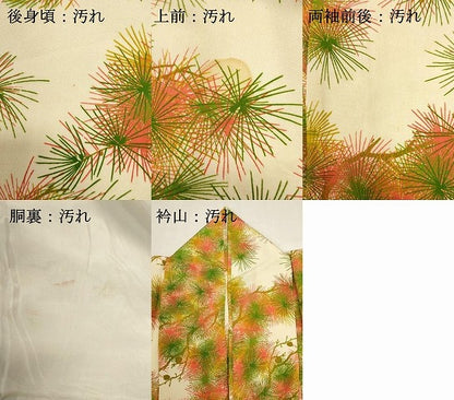 平和屋着物■上質な小紋　松葉文　正絹　逸品　DABI0779cd