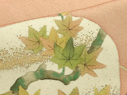 平和屋着物■訪問着　枝花文　金銀彩　正絹　逸品　DABI0789cd