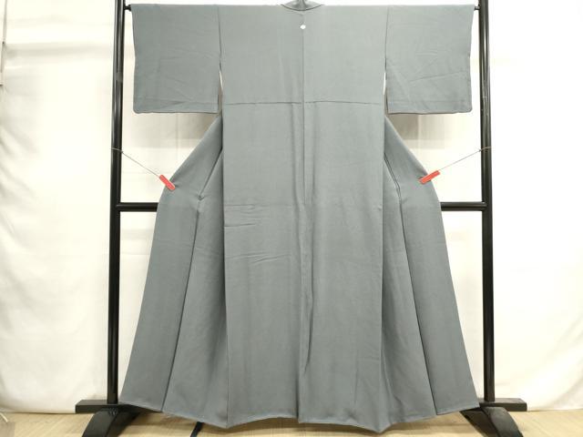 平和屋着物■上質な色無地　鉛色　正絹　逸品　DABI0791cd