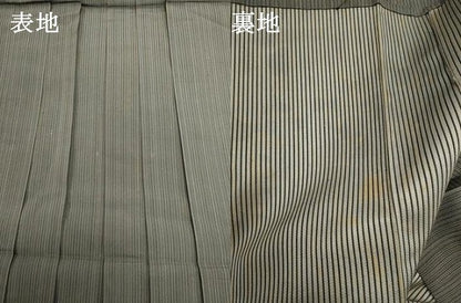 平和屋着物●男性　行灯袴　間道　正絹　逸品　DABI0793cd