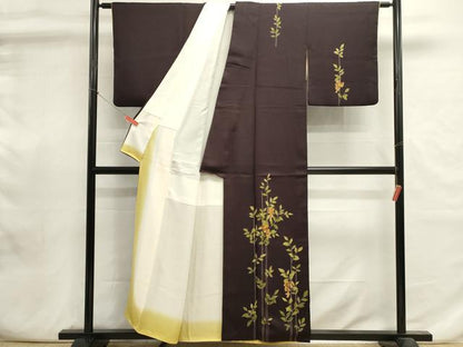 平和屋着物■訪問着　刺繍　葡萄文　金彩　正絹　逸品　DABI0796cd