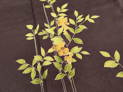 平和屋着物■訪問着　刺繍　葡萄文　金彩　正絹　逸品　DABI0796cd