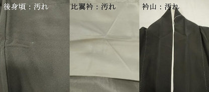 平和屋着物■豪華黒留袖　作家物　駒刺繍　花丸文　枝梅　金彩　正絹　逸品　DABI0797cd