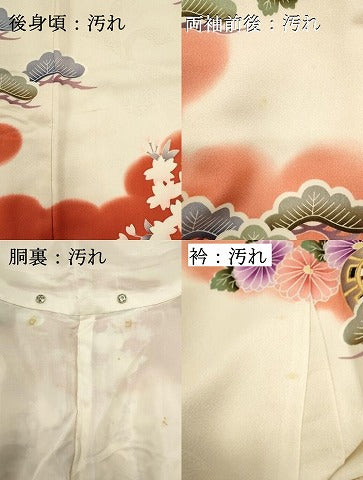 平和屋着物■豪華振袖　草花松文　山車　暈し染め　金彩　正絹　逸品　DABI0800cd