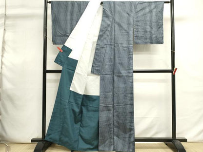 平和屋着物■上質な紬　間道　正絹　逸品　DABI0806cd