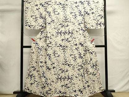 平和屋着物■上質な小紋　草花文　正絹　逸品　DABI0812cd