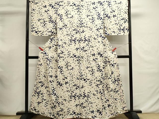 平和屋着物■上質な小紋　草花文　正絹　逸品　DABI0812cd