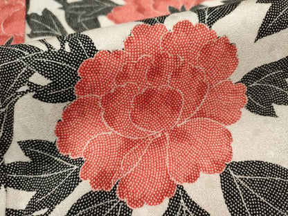 平和屋着物■上質な小紋　草花文　正絹　逸品　DABI0815cd
