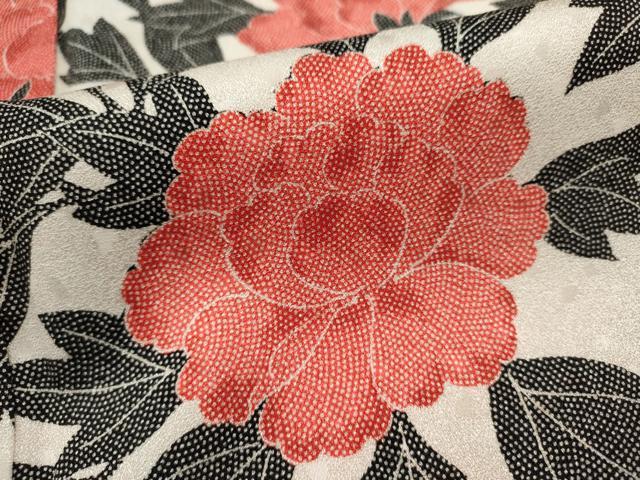 平和屋着物■上質な小紋　草花文　正絹　逸品　DABI0815cd