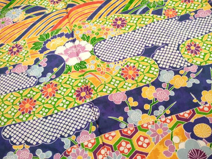 平和屋着物■訪問着　エ霞吉祥花文　正絹　逸品　DABI0818cd