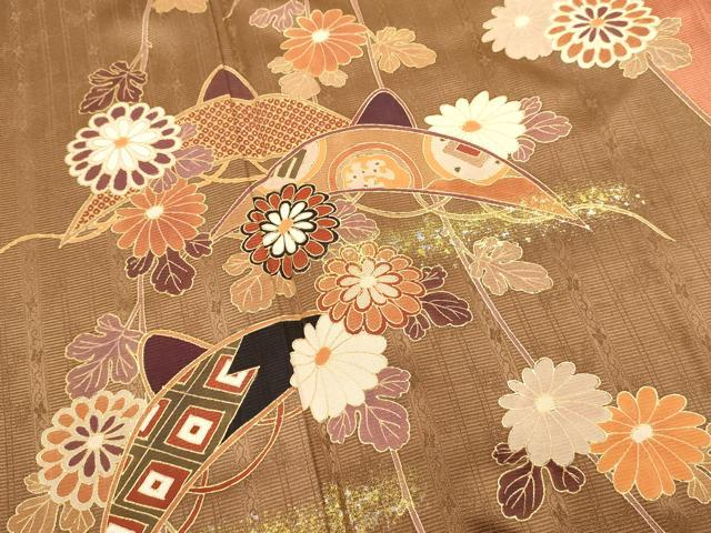 平和屋着物■訪問着　芝草文　金銀彩　正絹　逸品　DABI0826cd