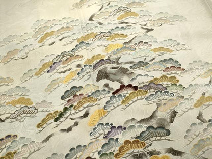 平和屋着物■訪問着　刺繍　枝松文　暈し染め　金彩　正絹　逸品　DABI0830cd