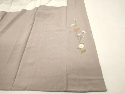 平和屋着物■豪華色留袖　草花文　暈し染め　金銀彩　正絹　逸品　DABI0831cd