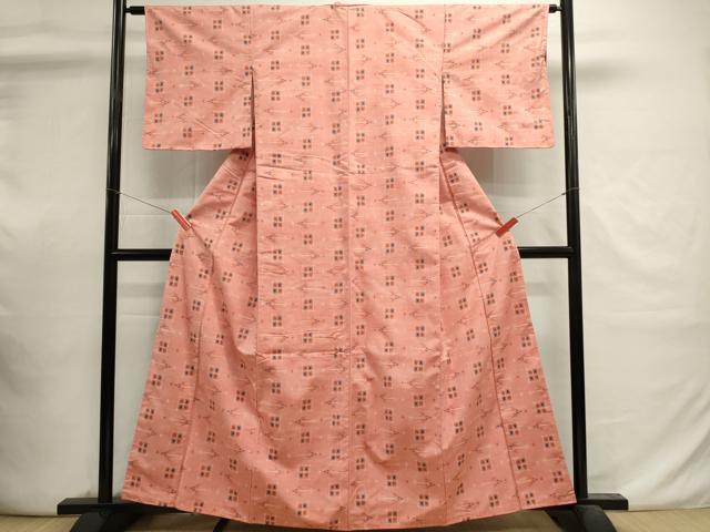 平和屋着物■上質な紬　抽象文　正絹　逸品　未使用　DABI0834cd