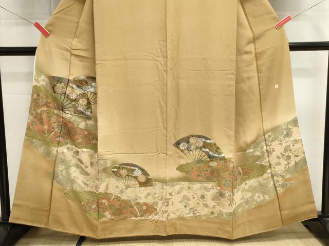 平和屋着物■豪華色留袖　扇面吉祥花文　泰常　暈し染め　金銀彩　正絹　逸品　DABI0838cd