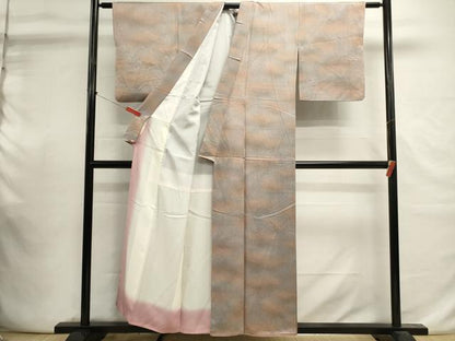 平和屋着物■上質な小紋　霞文　暈し染め　正絹　逸品　DABI0840cd
