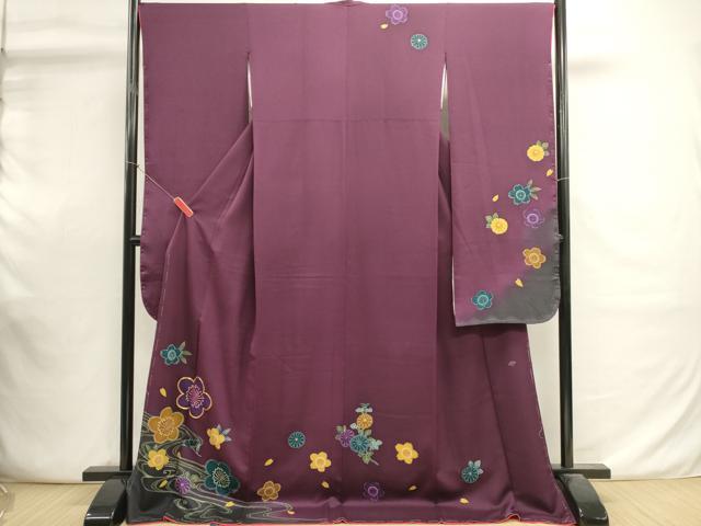 平和屋着物■豪華振袖　駒刺繍　舞梅　舞桜　暈し染め　金彩　正絹　逸品　DABI0842cd