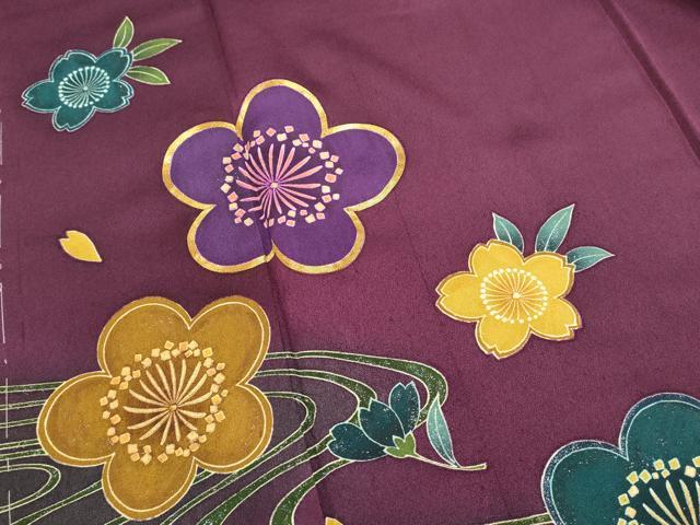 平和屋着物■豪華振袖　駒刺繍　舞梅　舞桜　暈し染め　金彩　正絹　逸品　DABI0842cd