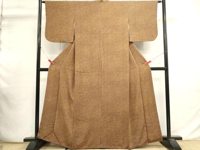 平和屋着物■上質な小紋　鹿の子文　正絹　逸品　DABI0847cd