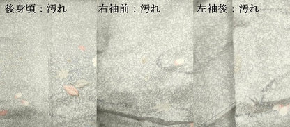 平和屋着物■上質な小紋　作家物　舞花文　暈し染め　金彩　正絹　逸品　DABI0853cd