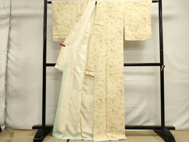 平和屋着物■上質な小紋　飛鶴文　正絹　逸品　DABI0855cd