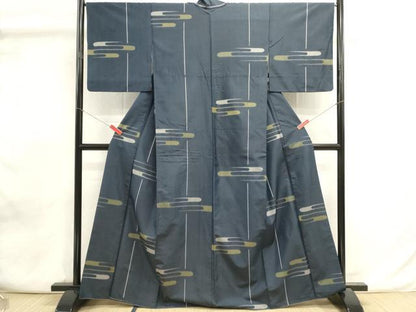 平和屋着物■上質な紬　エ霞文　正絹　逸品　DABI0859cd