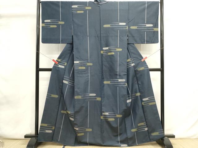 平和屋着物■上質な紬　エ霞文　正絹　逸品　DABI0859cd