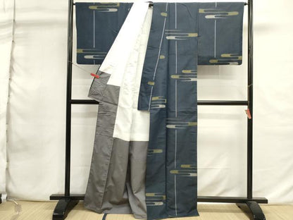 平和屋着物■上質な紬　エ霞文　正絹　逸品　DABI0859cd