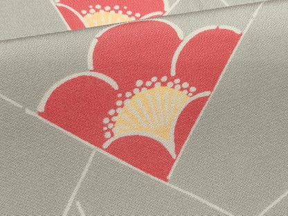平和屋着物■上質な小紋　切嵌花文　正絹　逸品　DABI0868cd