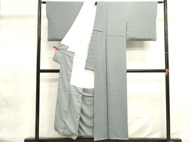 平和屋着物■ファッションデザイナー 花井幸子監修　色無地　秘色色　鬼しぼ縮緬　正絹　逸品　DABI0876cd