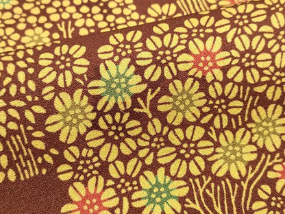 平和屋着物■上質な小紋　芝花文　正絹　逸品　DABI0881cd