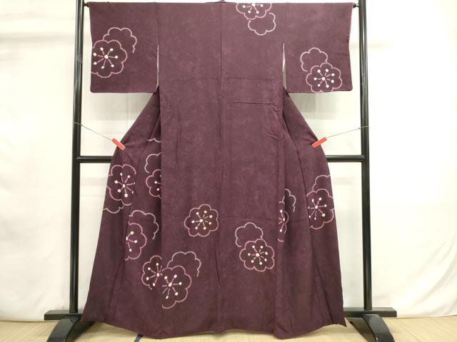平和屋着物■訪問着　絞り　舞花文　正絹　逸品　DABI0882cd