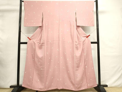 平和屋着物■上質な小紋　舞梅文　大丸扱い　正絹　逸品　DABI0888cd