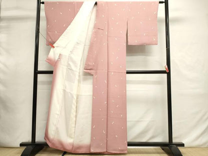 平和屋着物■上質な小紋　舞梅文　大丸扱い　正絹　逸品　DABI0888cd