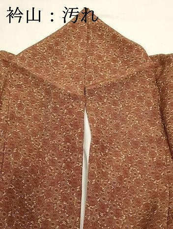 平和屋着物■上質な小紋　型染め　草花文　正絹　逸品　DABI0890cd