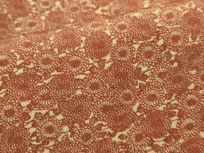 平和屋着物■上質な小紋　型染め　草花文　正絹　逸品　DABI0890cd