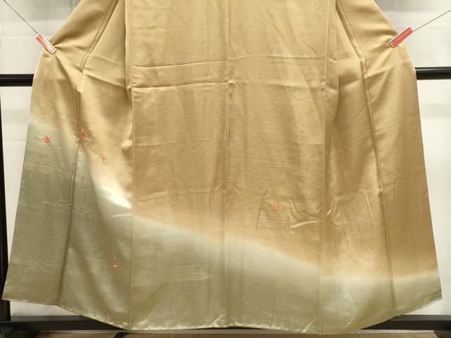平和屋着物■訪問着　総刺繍　吹き寄せ花文　暈し染め　金糸　正絹　逸品　DABI0892cd