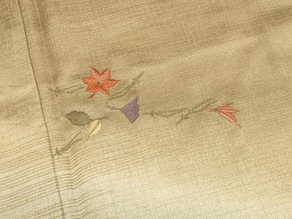 平和屋着物■訪問着　総刺繍　吹き寄せ花文　暈し染め　金糸　正絹　逸品　DABI0892cd