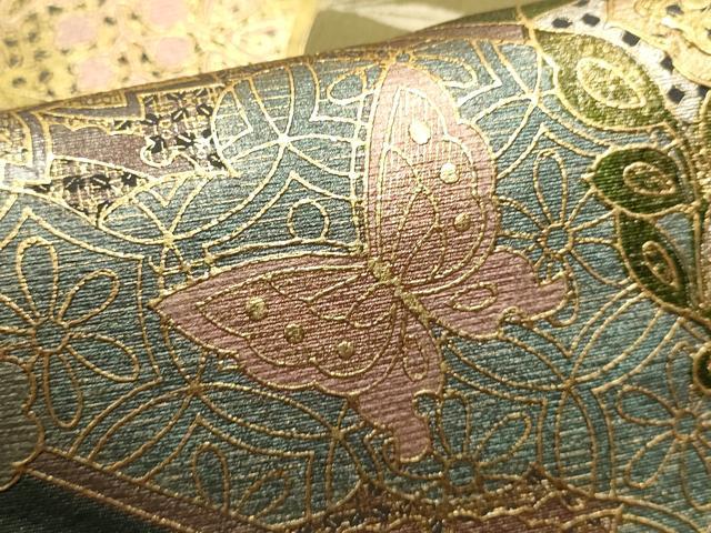 平和屋着物■豪華黒留袖　向かい鳥更紗花文　泰常　暈し染め　金彩　正絹　逸品　DABI0893cd