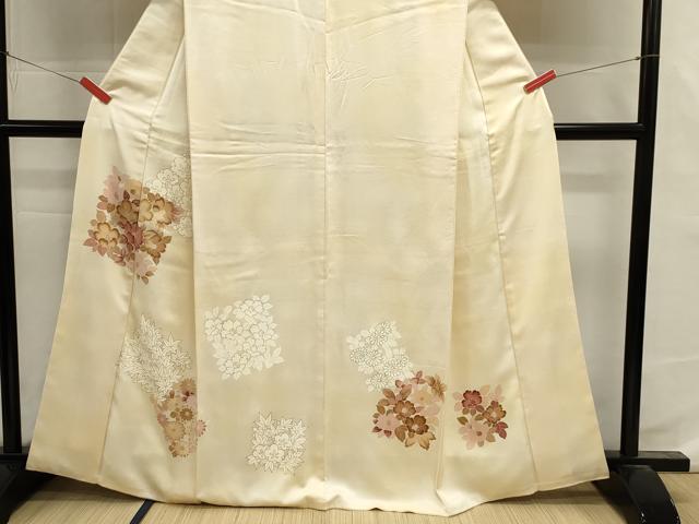 平和屋着物■訪問着　刺繍　舞花文　暈し染め　金彩　正絹　逸品　DABI0894cd