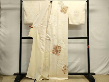 平和屋着物■訪問着　刺繍　舞花文　暈し染め　金彩　正絹　逸品　DABI0894cd